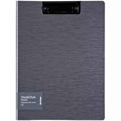 Папка-планшет BERLINGO Steel&Style А4, серебристый металлик