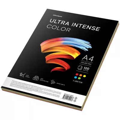 Бумага для офисной техники OFFICE SPACE Ultra Intense Color 5цв. А4 80г/м2 100л.
