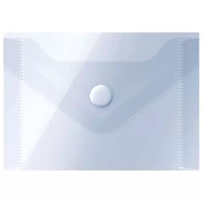Папка-конверт с кнопкой OFFICE SPACE А7 горизонтальный, 150мкм, прозрачный
