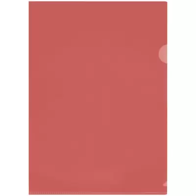 Папка-уголок СТАММ А4, 150мкм, прозрачный красный