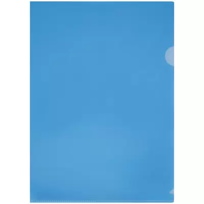Папка-уголок СТАММ А4, 150мкм, прозрачный синий
