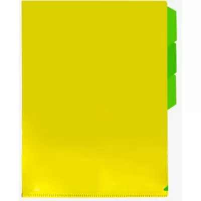 Папка-уголок deVENTE.Monochrome А4 3 отделения, желтый/зеленый