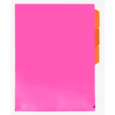 Папка-уголок deVENTE.Monochrome А4 3 отделения, розовый/оранжевый