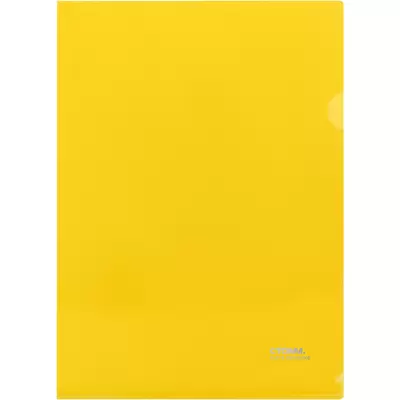 Папка-уголок СТАММ А4, 180мкм, прозрачный желтый
