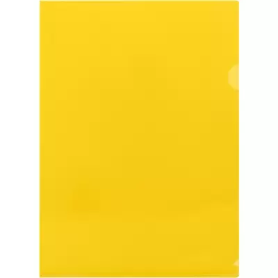 Папка-уголок СТАММ А4, 100мкм, прозрачный желтый