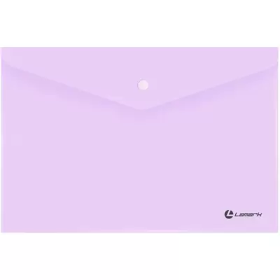 Папка-конверт с кнопкой LAMARK А4, лиловый