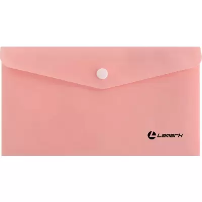 Папка-конверт с кнопкой LAMARK 225x125мм, абрикосовый