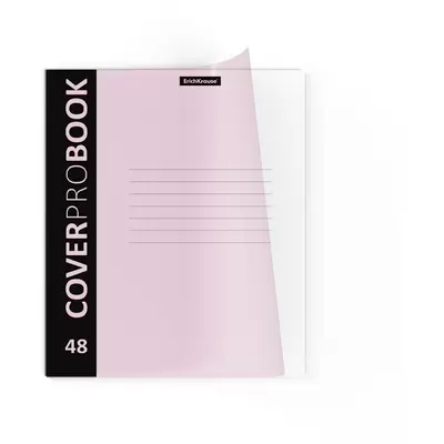 Тетрадь 48л.клетка CoverProBook Pastel, розовый, пластиковая обложка