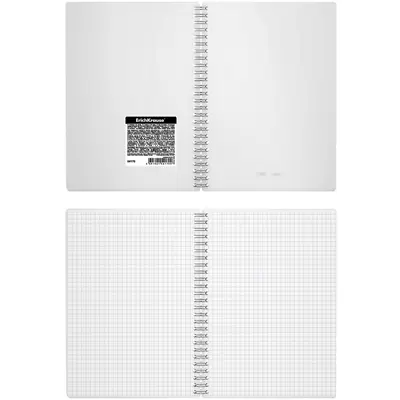 Тетрадь общая с пластиковой обложкой на спирали ErichKrause Candy, серебряный перламутр, А5, 80 лист