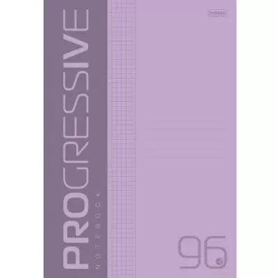 Тетрадь 96л.А4 клетка PROGRESSIVE фиолетовый, пластиковая обложка