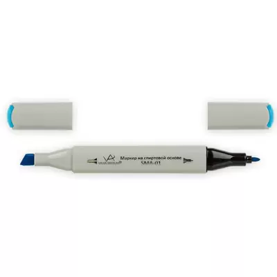 Скетч-маркер VISTA-ARTISTA Style 2-х сторонний, пулевидный+скошенный, 0,7-7мм, голубая бирюза