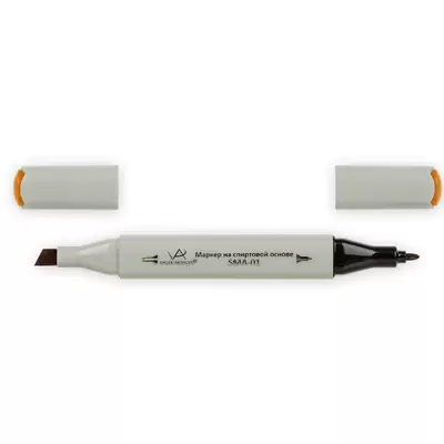 Скетч-маркер VISTA-ARTISTA Style 2-х сторонний, пулевидный+скошенный, 0,7-7мм, темно-желтая охра