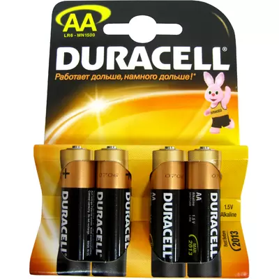Батарейка DURACELL Basic AA (LR06) алкалиновая BL4 (1шт)
