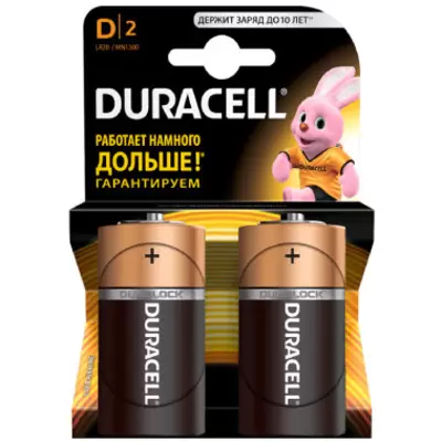 Батарейка DURACELL LR20 алкалиновая, BL2/20 (1шт)