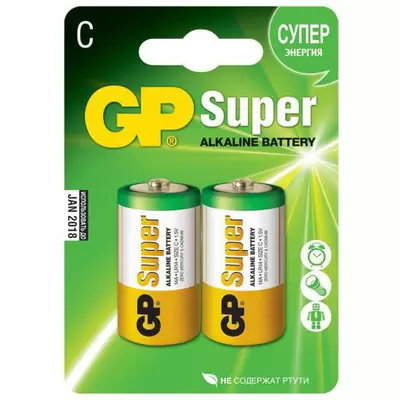 Батарейка GP Super C (LR14) 14А алкалиновая, BL2 (1шт)