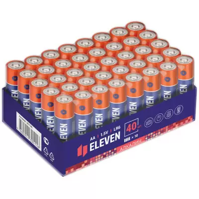 Батарейка ELEVEN AA (LR6) алкалиновая, OS40 (1шт)