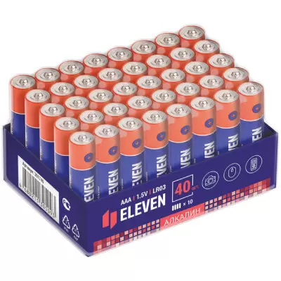 Батарейка ELEVEN AAA (LR03) алкалиновая, OS40 (1шт)