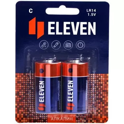 Батарейка ELEVEN C (LR14) алкалиновая, BC2 (1шт)