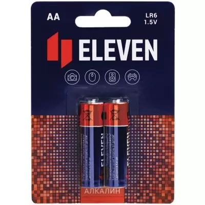 Батарейка Eleven AA (LR6) алкалиновая, BC2 (1шт)