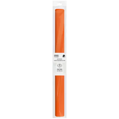 Бумага крепированная ТРИ СОВЫ 50х250см 32г/м2, оранжевый