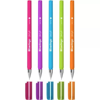Ручка шариковая BERLINGO Starlight 0,7мм корпус ассорти неон, синий