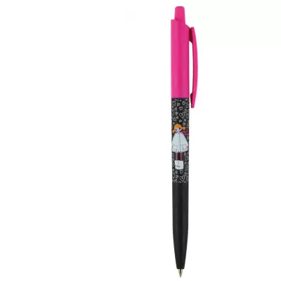 Ручка шариковая автоматическая BRUNO VISCONTI. HappyClick. Девочка с собачкой, 0,5мм, синий