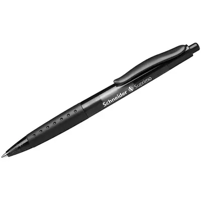 Ручка шариковая автоматическая SCHNEIDER Suprimo 1мм, корпус черный, грип, черный