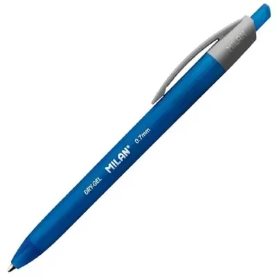 Ручка шариковая автоматическая MILAN Dry-Gel 0,7мм, корпус синий, синий