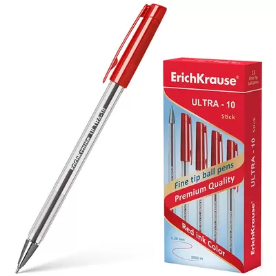 Ручка шариковая ERICH KRAUSE Ultra L-10,красный