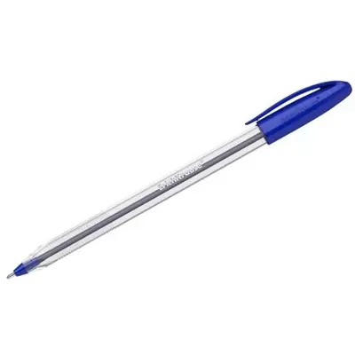 Ручка шариковая ERICH KRAUSE U-108 Classic Stick 1мм, корпус прозрачный, синий