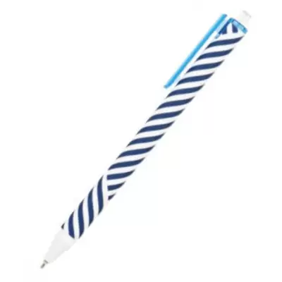Ручка шариковая автоматическая GREENWICH LINE Classy stripes 0,7мм, корпус софт-тач, синий