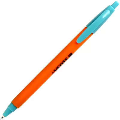 Ручка шариковая автоматическая deVENTE Trinity 0,7мм, корпус ассорти с покрытием Soft Touch, синий