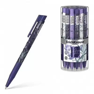 Ручка шариковая автоматическая ERICH KRAUSE Lavender Matic&Grip 0,7мм, синий