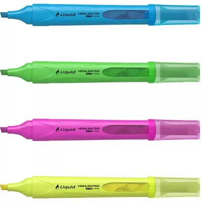 Текстмаркер ErichKrause® Liquid Visioline V-14 Neon, цвет чернил: желтый, зеленый, розовый, голубой