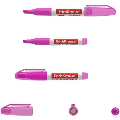 Текстмаркер ErichKrause® Visioline V-11 Mini, цвет чернил розовый (в коробке-дисплее по 20 шт.)