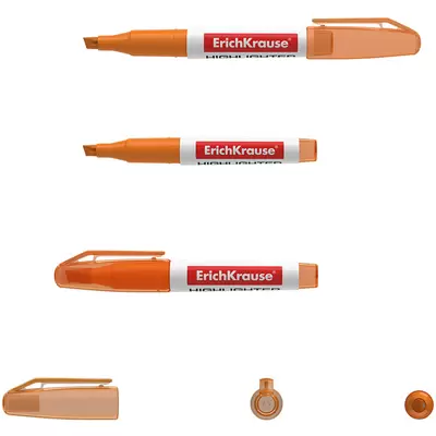 Текстмаркер ErichKrause® Visioline V-11 Mini, цвет чернил оранжевый (в коробке-дисплее по 20 шт.)