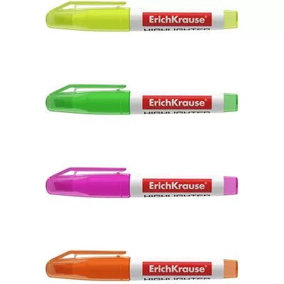 Текстмаркер ErichKrause® Visioline V-11 Mini, цвет чернил: желтый, зеленый, розовый, оранжевый (в фу