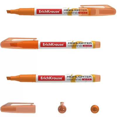 Текстмаркер ErichKrause® Visioline V-11, цвет чернил оранжевый  (в коробке по 12 шт.)
