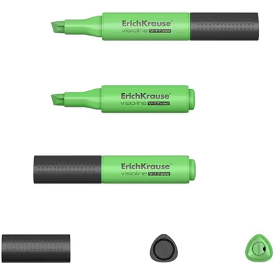 Текстмаркер ErichKrause® Visioline V-17 Mini, цвет чернил зеленый (в коробке-дисплее 24 шт.)