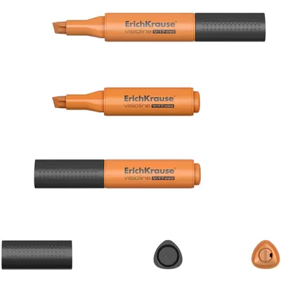 Текстмаркер ErichKrause® Visioline V-17 Mini, цвет чернил оранжевый (в коробке-дисплее по 24 шт.)
