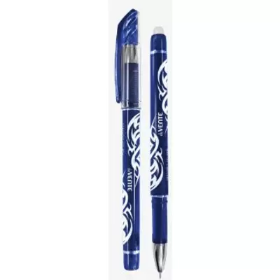 Ручка гелевая deVENTE 0,5мм, со стираемыми чернилами, корпус синий с дизайном, синий