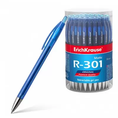 Ручка гелевая автоматическая ERICH KRAUSE R-301 Original Gel Matic 0,5мм, синий