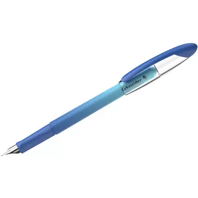 Ручка перьевая SCHNEIDER Voyage caribbean 0,42мм, 1 картридж, грип, корпус голубой, синий
