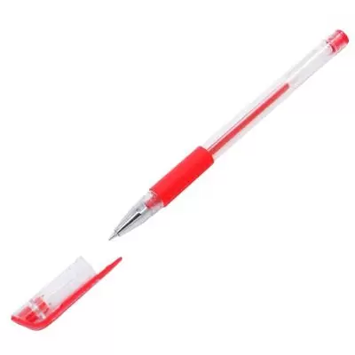 Ручка гелевая WORKMATE 0,7мм грип, красный