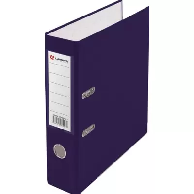 Папка с арочным механизмом 75мм LAMARK А4 с карманом на корешке, собранная, фиолетовый