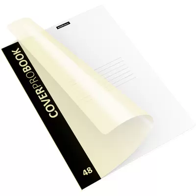 Тетрадь 48л.А4 клетка на скрепке CoverProBook Pastel, пластиковая обложка, желтый