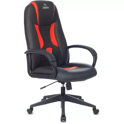 Кресло игровое ZOMBIE 8 RED, экокожа черный/красный
