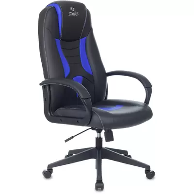 Кресло игровое ZOMBIE 8 BLUE, экокожа черный/синий