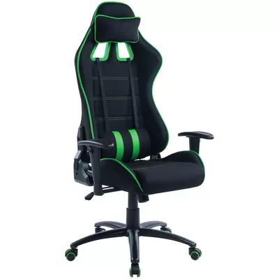 Кресло игровое Helmi HL-G08 Target, ткань черный/зеленый