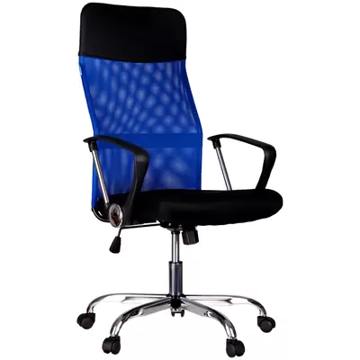 Кресло руководителя Helmi HL-E16 Content, ткань/сетка/экокожа черный/синий